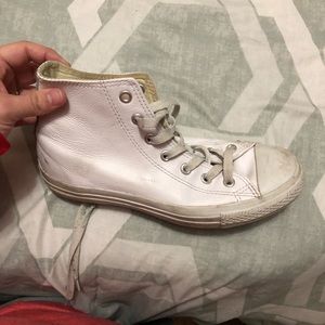 White Leather Converse
